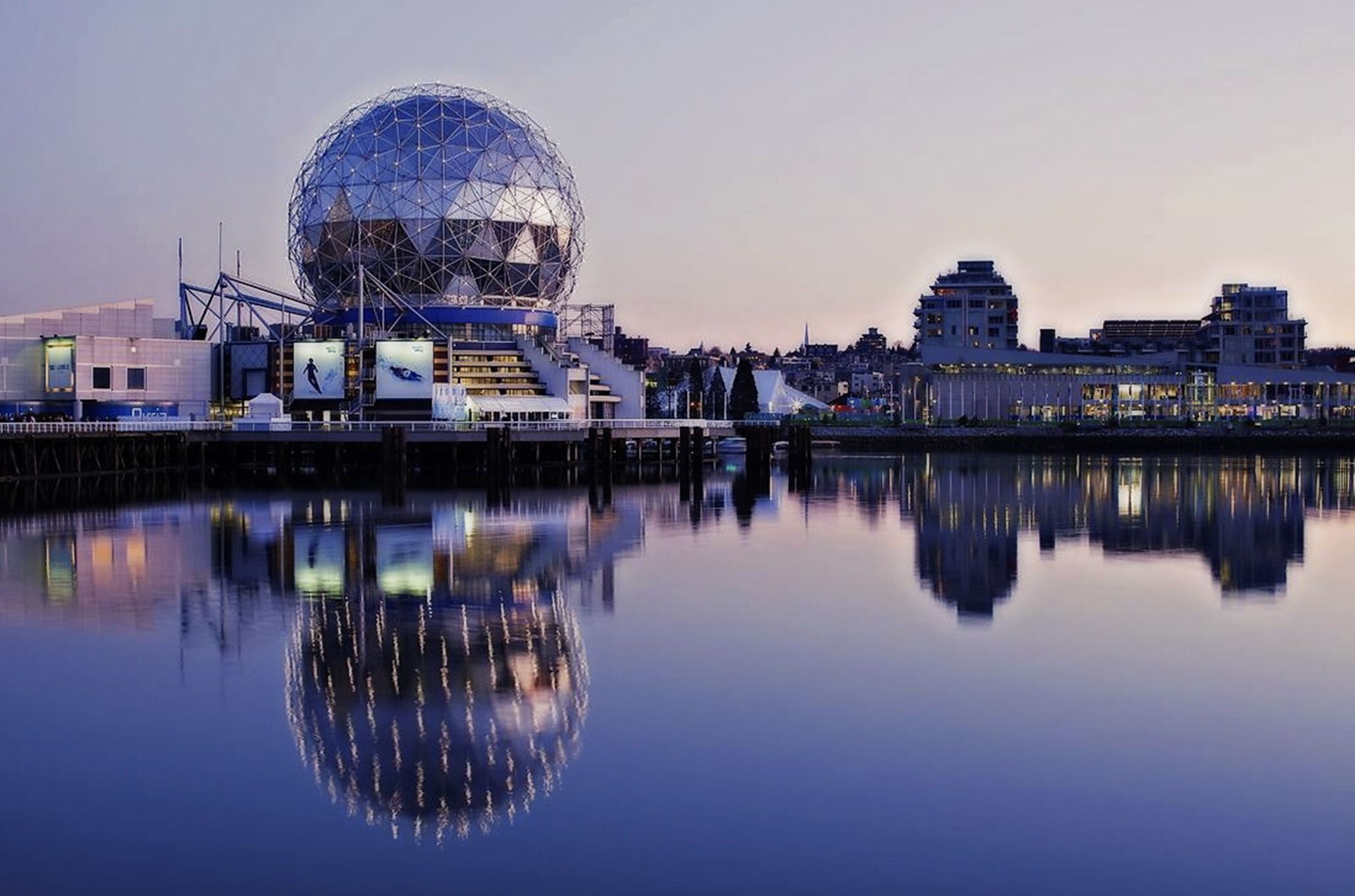 Science World — waterfront geodesic dome, hands-on exhibits
