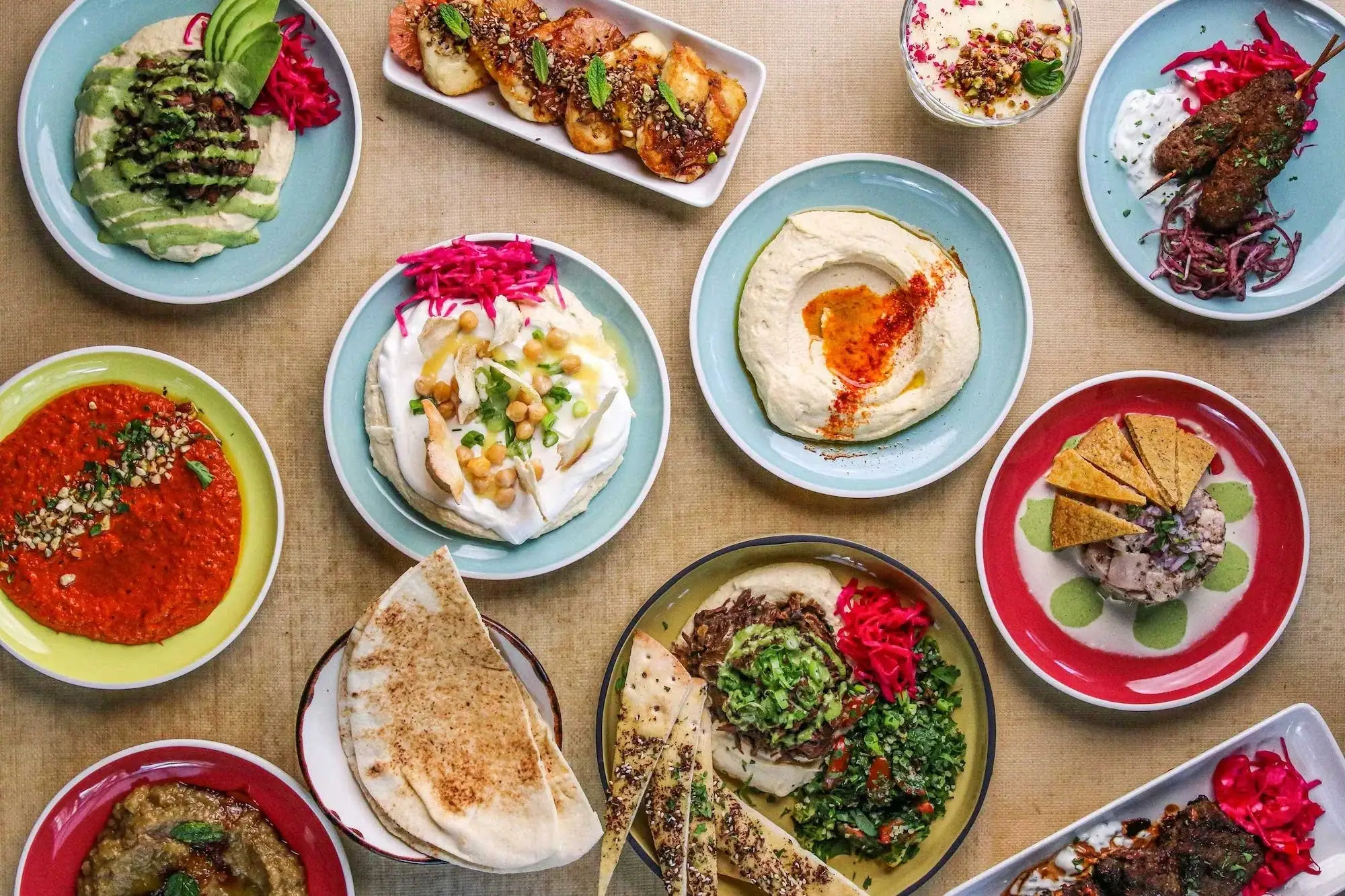 Nuba — colourful Lebanese sharing plates, warm lighting