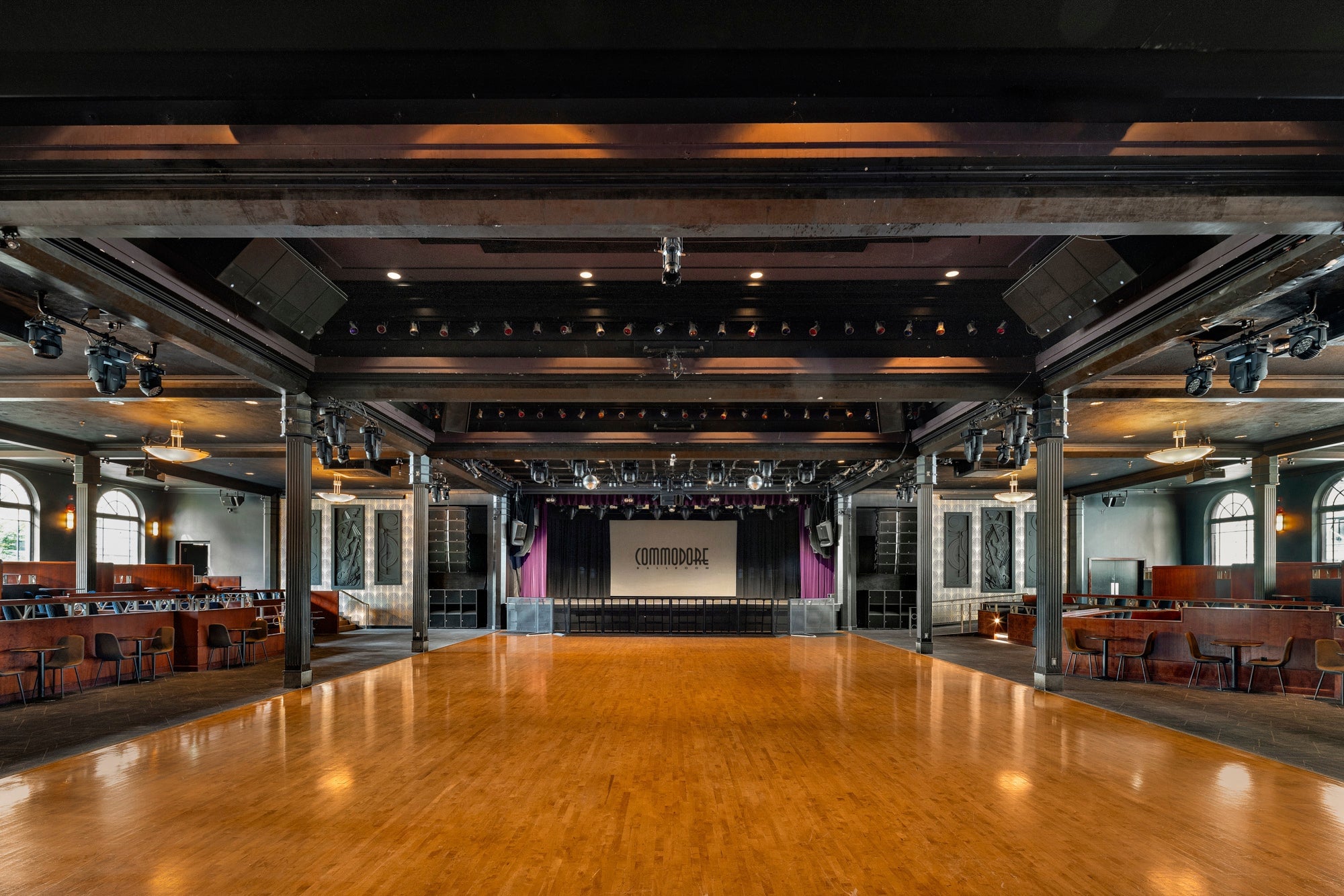 Commodore Ballroom — sprung dancefloor, sold-out show, full house
